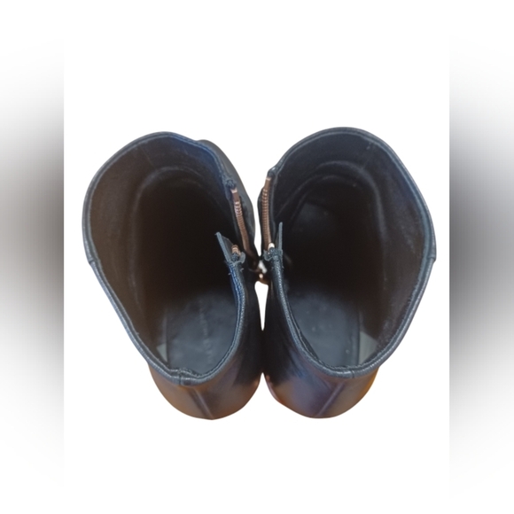 Alexander Wang EUC Gabi Black Leather Block Heel Booties Size 36.5 - Picture 8 of 10